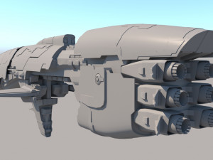 transport ship Model 3D