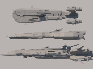 spaceships 3D Model