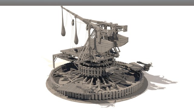 trebuchet Modelo 3D .c4d .max .obj .3ds .fbx .stl .blend 