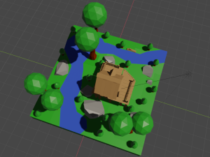 House on stilts 3D Model