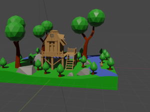 House on stilts 3D-Modell