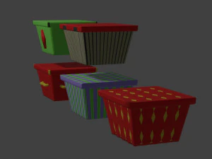 Святкові коробки 3D Модель