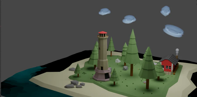 faro Modello 3D .c4d .max .obj .3ds .fbx .stl .blend 