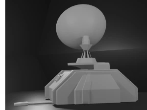 안테나가 있는 스테이션 3D 모델