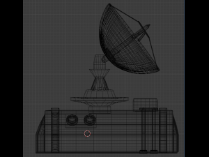 Station with antenna 3D-Modell