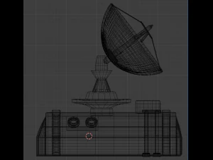 Station with antenna 3D Model