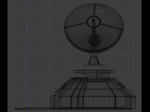 Station with antenna 3D-Modell