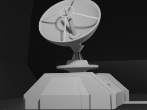 Station with antenna 3D-Modell