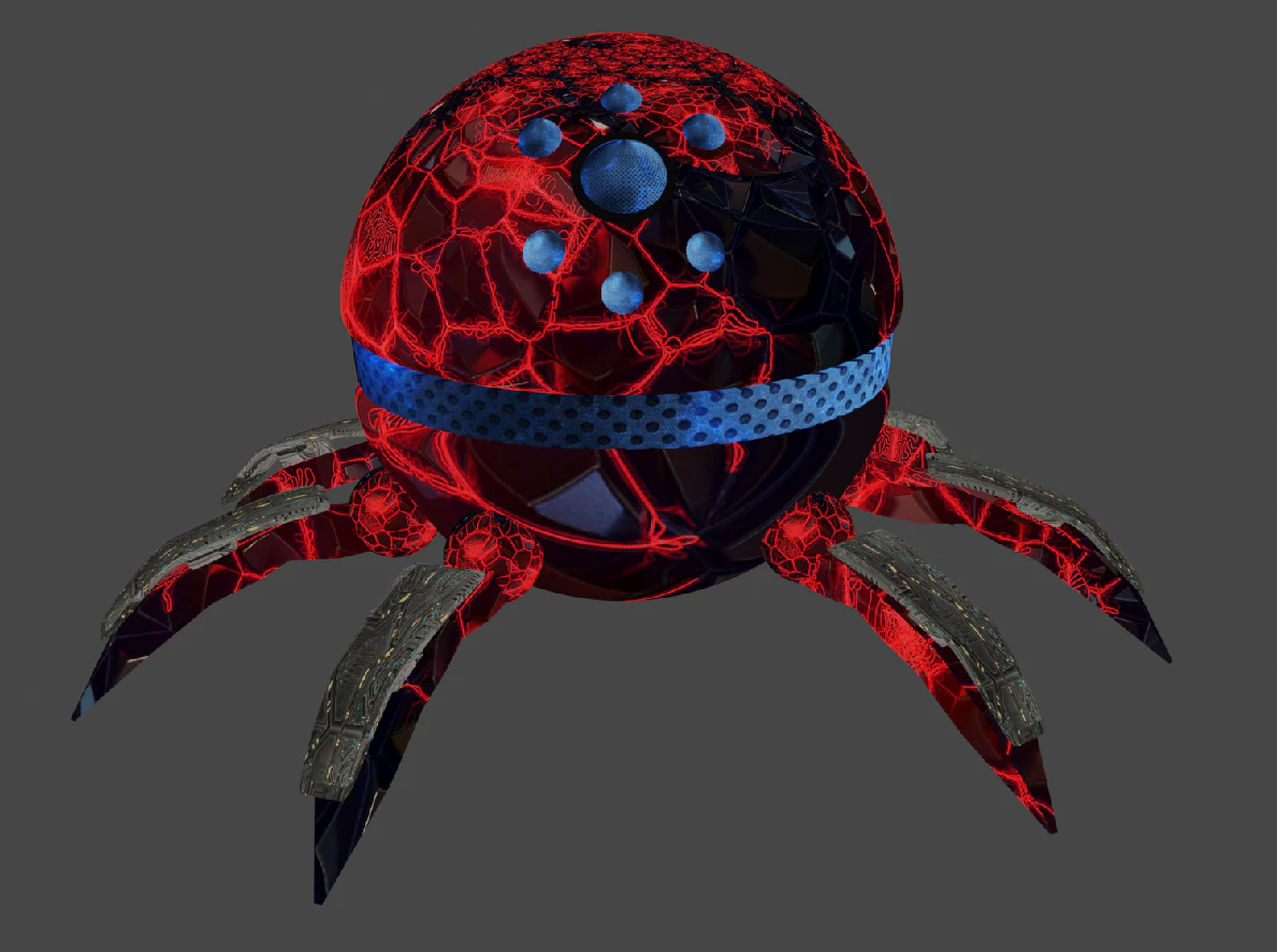 Spider-dron 3D Model .c4d .max .obj .3ds .fbx .stl .blend 