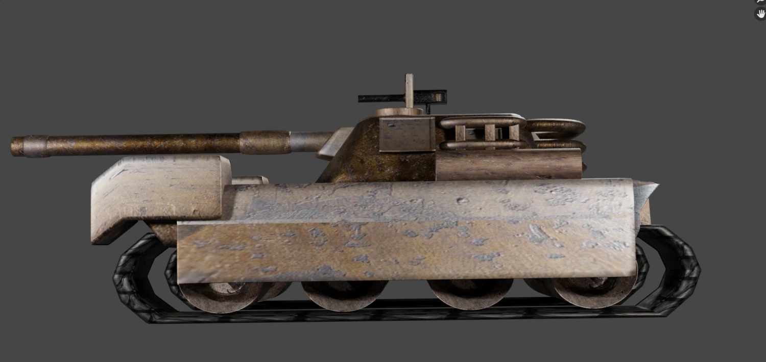 Tank 3D Model .c4d .max .obj .3ds .fbx .stl .blend