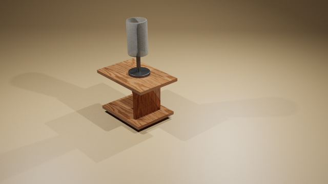 Bedside table with lamp 3D 모델 .c4d .max .obj .3ds .fbx .stl .blend 