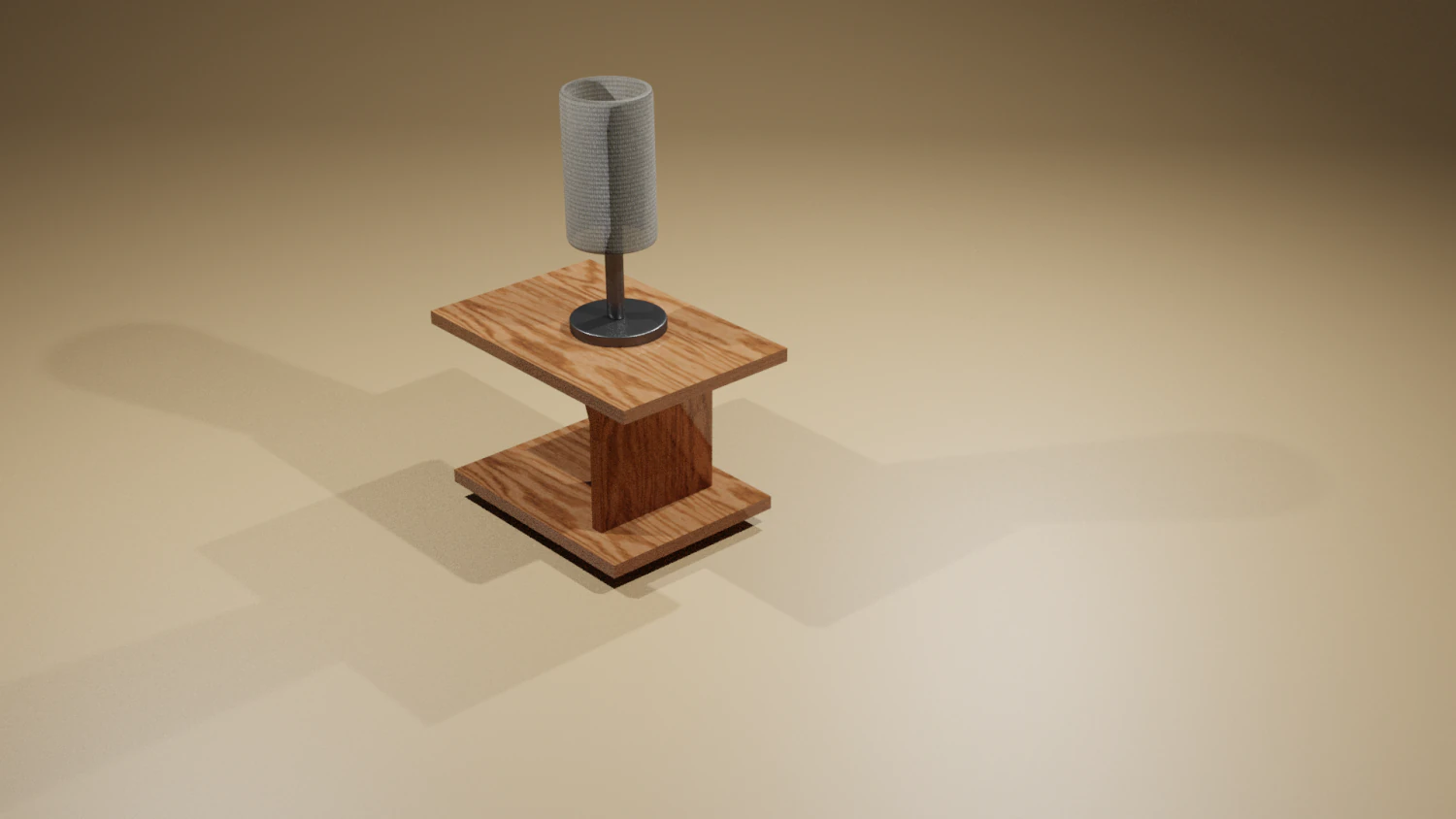 Bedside table with lamp 3D Model .c4d .max .obj .3ds .fbx .stl .blend 