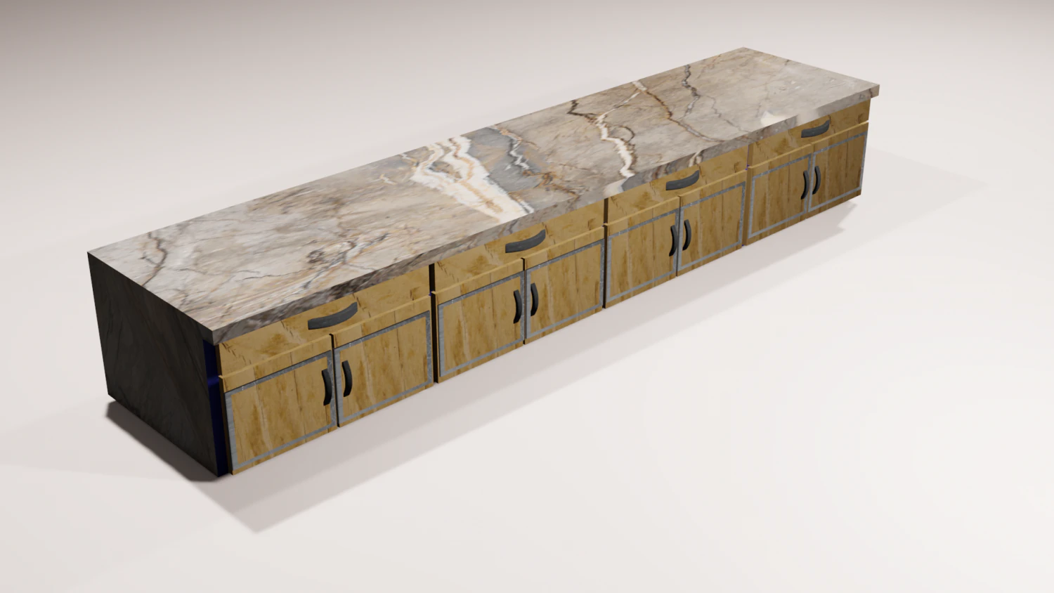 Kitchen cabinet 3D Model .c4d .max .obj .3ds .fbx .stl .blend 