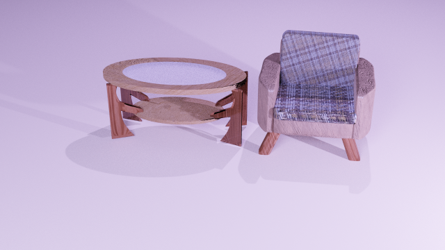 Sofa and armchair 3D Model .c4d .max .obj .3ds .fbx .stl .blend 
