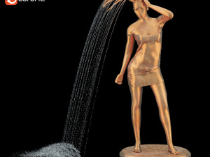girl fountain statue 3D Model