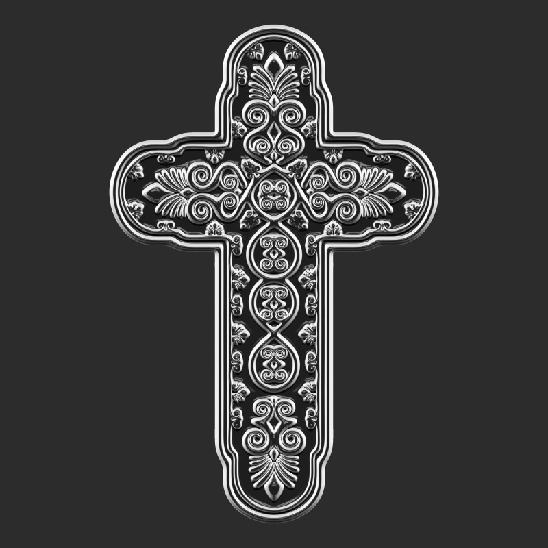 Christian cross 002 3D Print Model .c4d .max .obj .3ds .fbx .stl .blend 