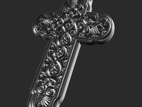 Christian cross 002 3D Print Model