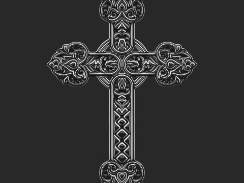 Christian cross 003 Modelo de Impressão 3D