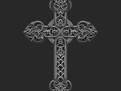 Krzyż chrześcijański 003 Model do druku 3D