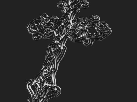 Christian cross 004 Modelo de Impressão 3D