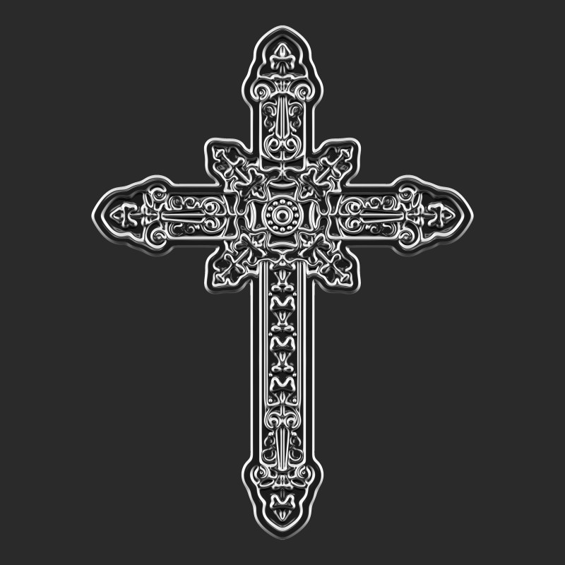 Christian cross 005 3D प्रिंट मॉडल .c4d .max .obj .3ds .fbx .stl .blend 