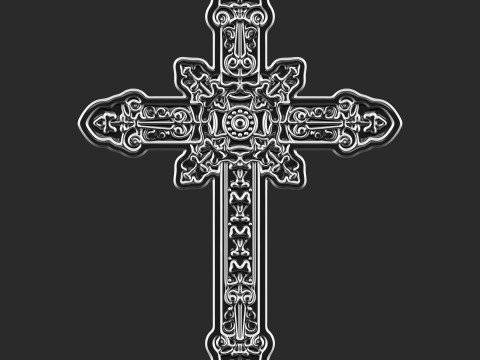 Christian cross 005 Modelo de Impressão 3D