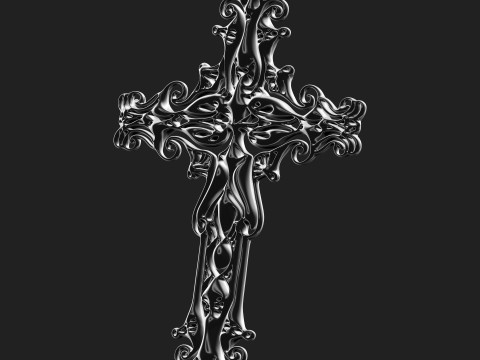 Christian cross 006 3D Print Model
