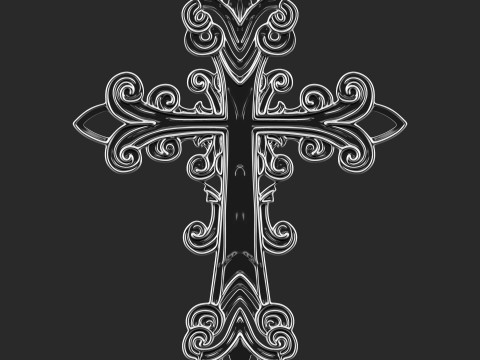 Christian cross 007 3D Принт Модель