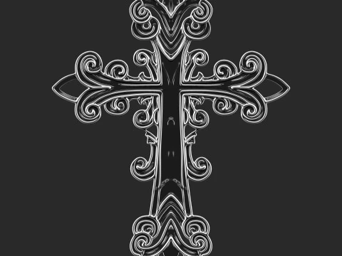 Krzyż chrześcijański 007 Model do druku 3D