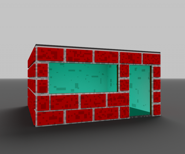 brick house 3D Model .c4d .max .obj .3ds .fbx .stl .blend 