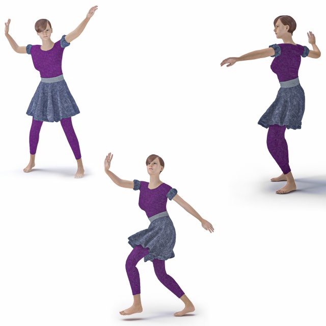 3d character dancer animation 3D Модель .c4d .max .obj .3ds .fbx .stl .blend 