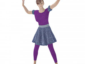 3d character dancer animation 3D Model