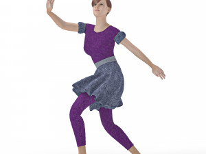 3d character dancer animation 3D Модель