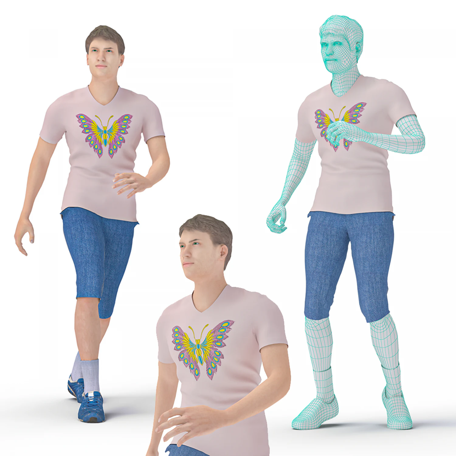 3d character dancer hip hop animation 3D Model .c4d .max .obj .3ds .fbx .stl .blend