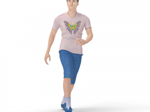 3d character dancer hip hop animation 3D Model