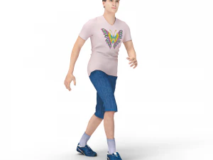 3d character dancer hip hop animation 3D Model