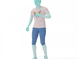 3d character dancer hip hop animation 3D Model