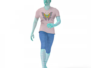 3d character dancer hip hop animation 3D Model