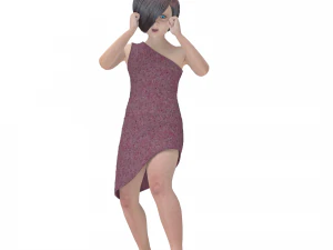 3d character child animated punching bag 3D Model