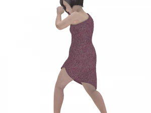 3d character child animated punching bag 3D Model