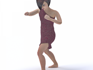 3d character child animated punching bag Modelo 3D