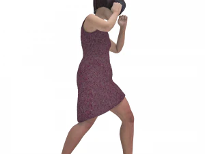 3d character child animated punching bag 3D Model