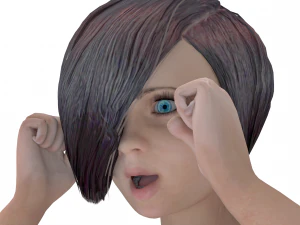 3d character child animated punching bag 3D Model