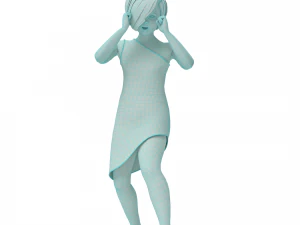 3d character child animated punching bag 3D Model