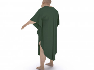 3d old character with clothing 3D Модель