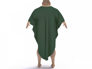 3d old character with clothing 3D Модель
