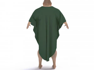 3d old character with clothing 3D Model