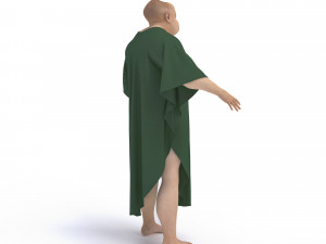 3d old character with clothing 3D Модель