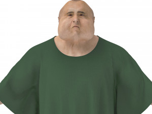 3d old character with clothing 3D Модель