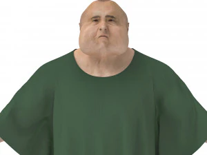 3d old character with clothing 3D Model